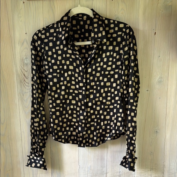 Silk Button Down Shirt Size XS - Picture 1 of 10